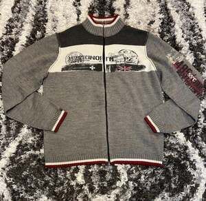 Rare Vintage Point Zero Dimension Full-Zip Antarctica Knit Sweater